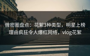 微密圈盘点：花絮3种类型，明星上榜理由疯狂令人爆红网络，vlog花絮