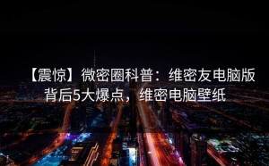 【震惊】微密圈科普：维密友电脑版背后5大爆点，维密电脑壁纸